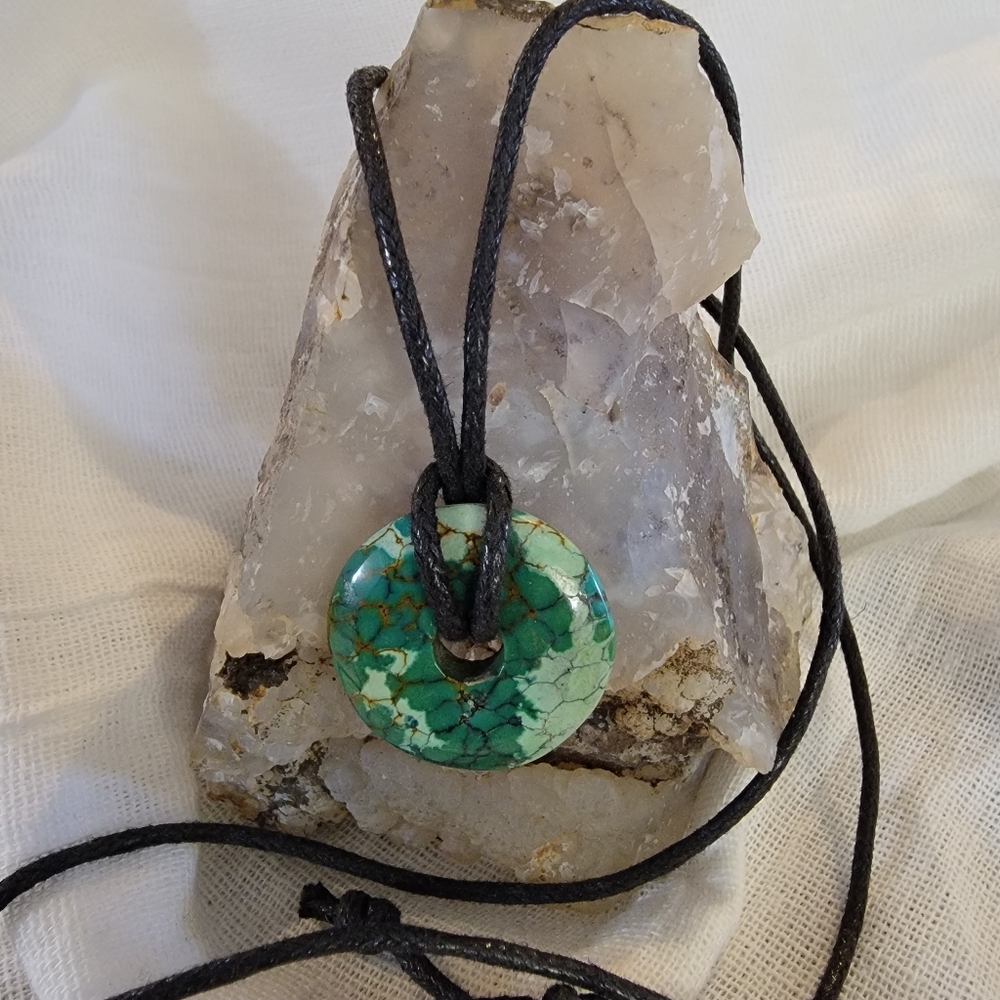 Chrysocolla disk necklace/bracelet